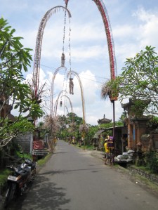 A quiet street in central Bali, just outside of Ubud