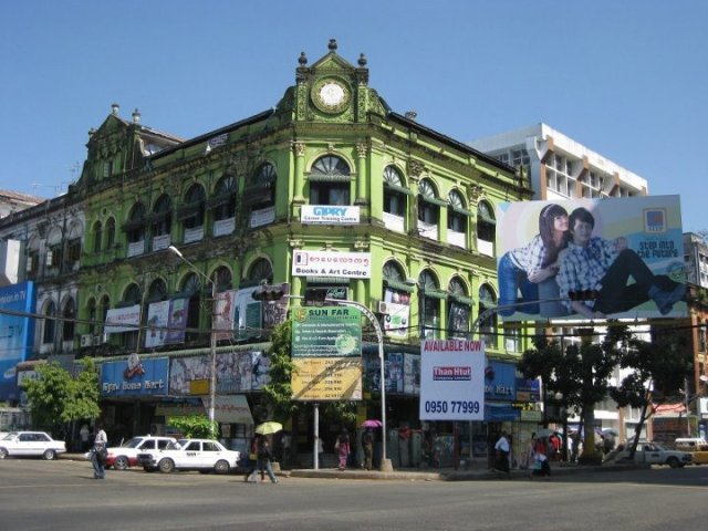 Colonial British architecture in downtown Yangon
