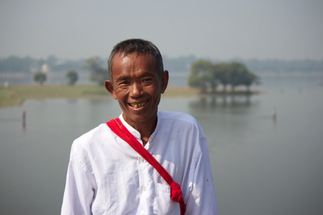 Farmer at U Bein Bridge, Mandalay 